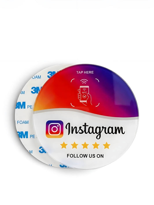 Placa NFC Instagram circular