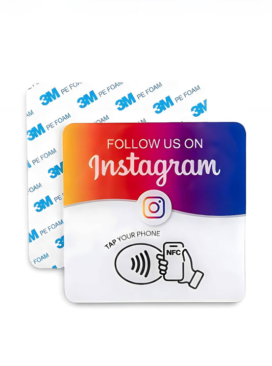 Placa NFC Instagram cuadrada
